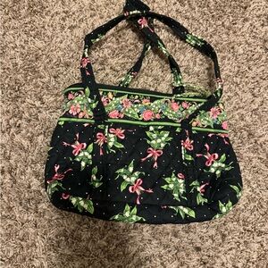 Vera Bradley Black Floral Shoulder Bag